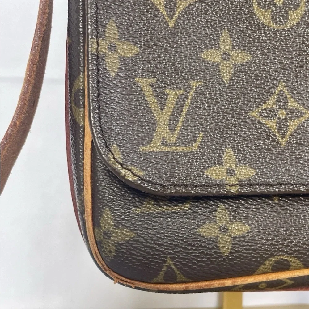 LOUIS VUITTON Cartouchiere GM VTG Monogram Crossbody Shoulder Bag Vintage - Picture 13 of 16